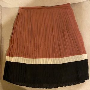 Forever 21 tri-color block skirt (black, ivory, and burnt pink) side zipper.
